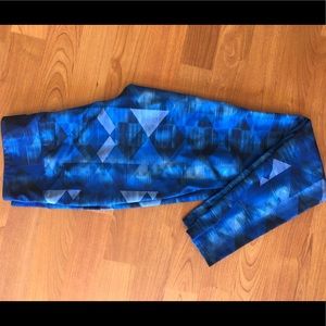 Blue Long Athletic Leggings